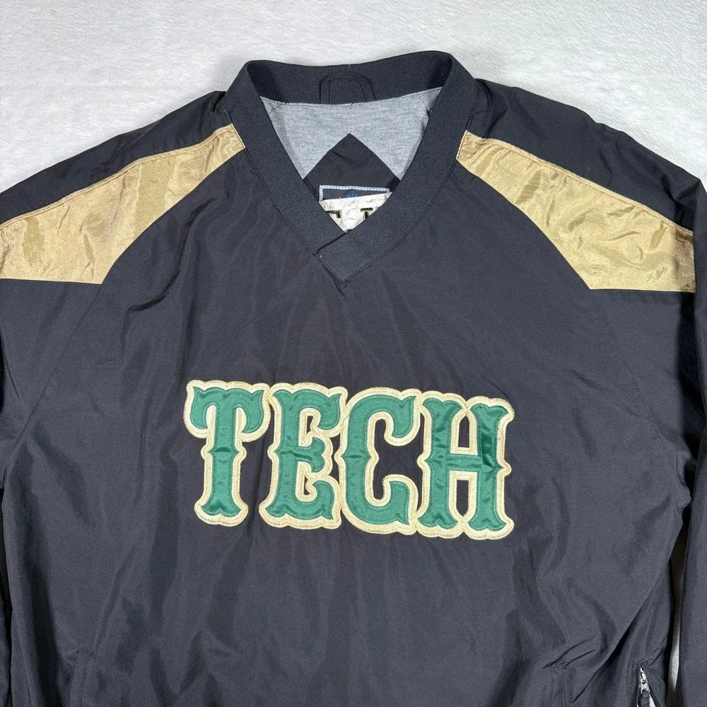 Holloway "TECH" Pullover Windbreaker Jacket Gold Trim Men's XL Athletic - Picture 5 of 9